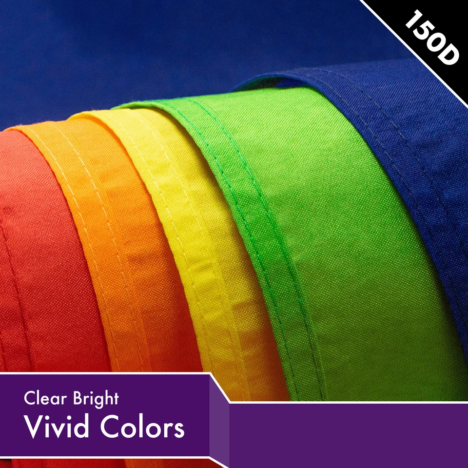 Paquete de 5 G128: Bandera Color Púrpura Sólido 2x3 Pies LiteWeave Pro Impresa 150D Poli Foto 3 de 4