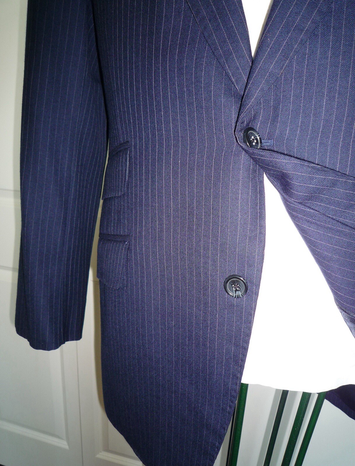 FILA Gessato Marina su misura (fine) Jkt. Tg.52 Beaumode Ltd. Savile Row Berluti Paris 