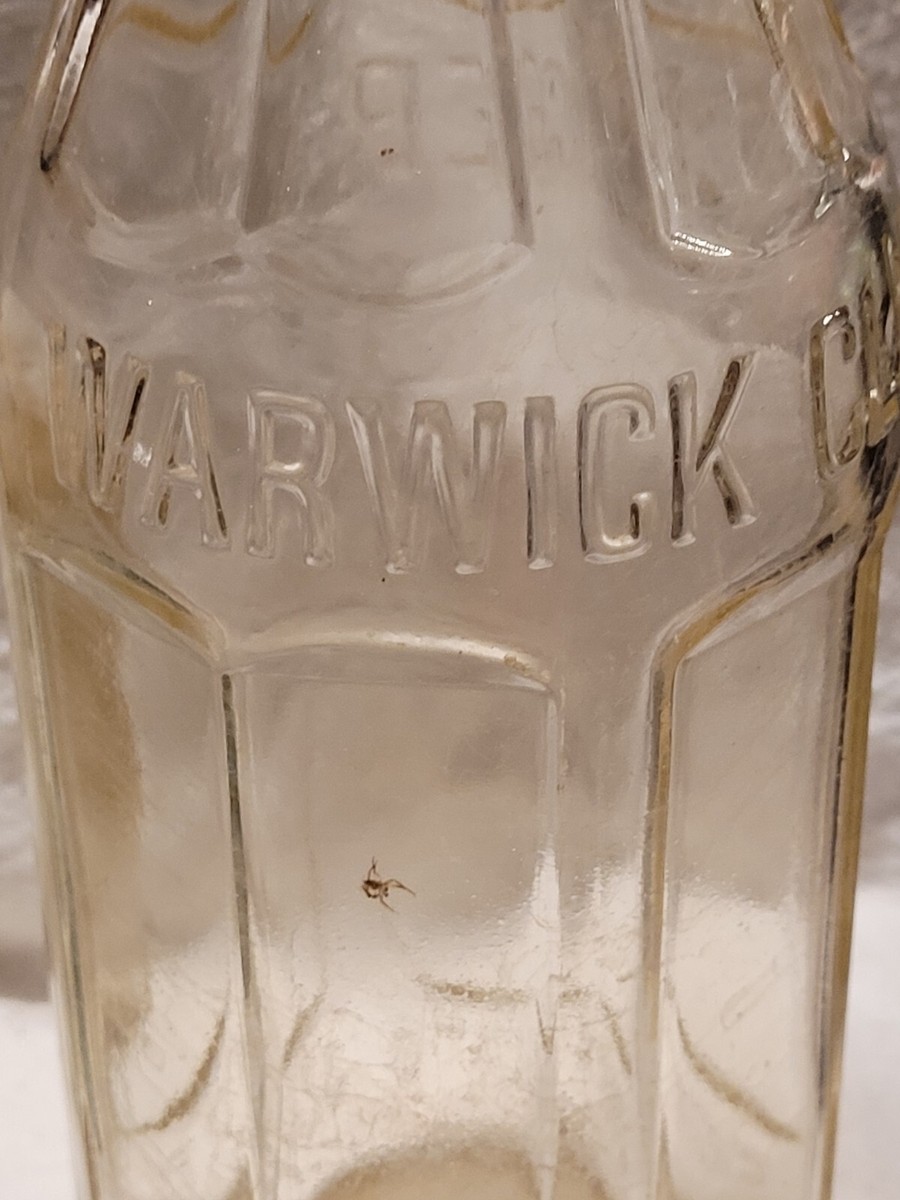 RARE QUART WARWICK CLUB GINGER ALE w PORCELAIN STOPPER WEST