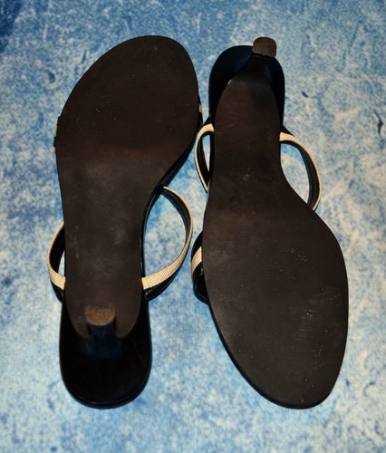 Impo Slip-on Black Tone open Toe Strappy Look Kitten Heel Size Women's - Picture 4 of 14