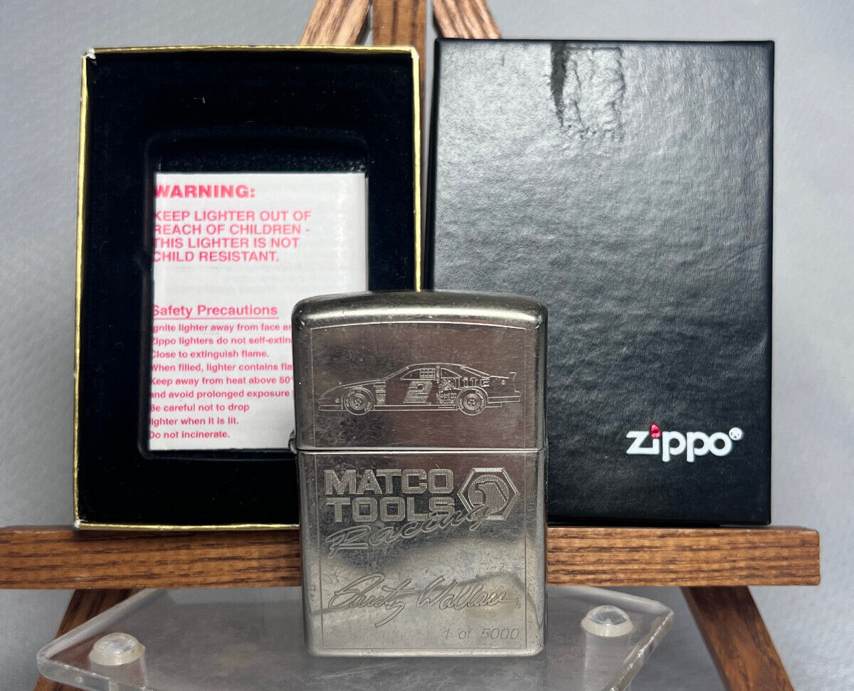 1997 Zippo Lighter Nascar Silver Plate Rusty Wallace 2 Matco Tools Racing USA eBay