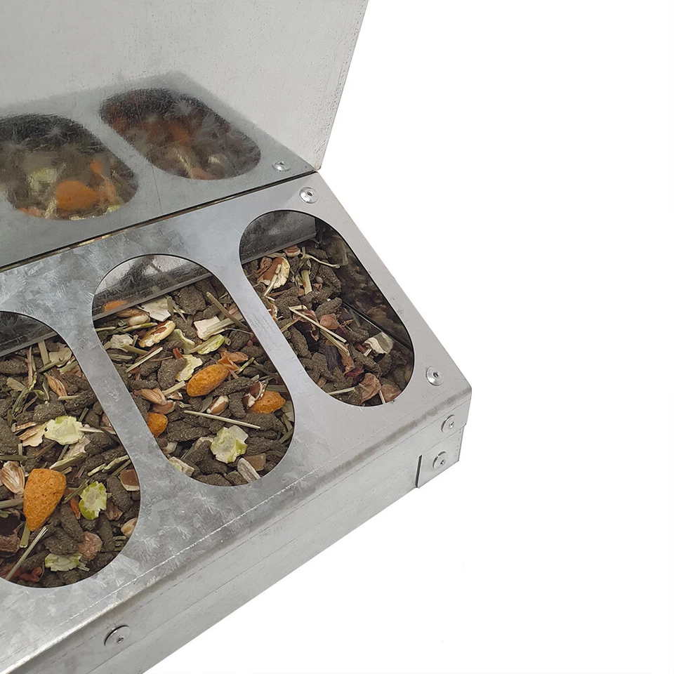 Futterautomat - Futterspender für Hühner mit Klappdeckel -10 Fressstellen -15 kg - Bild 4 von 4