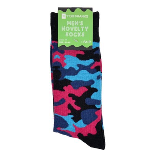 Mens Novelty Design Socks Size UK 7-11 Cotton Rich Camo Pizza Pattern Dress - Picture 3 of 6