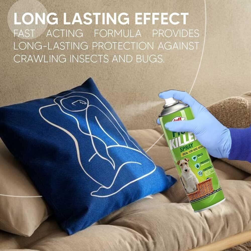 2 x Flea Killing Spray For Cat Dogs Bed Kennel Carpets Home Flea