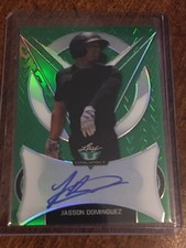 JASSON DOMINGUEZ 2019 LEAF VALIANT AUTOGRAPH ON CARD ROOKIE #45/75 YANKEES HOT