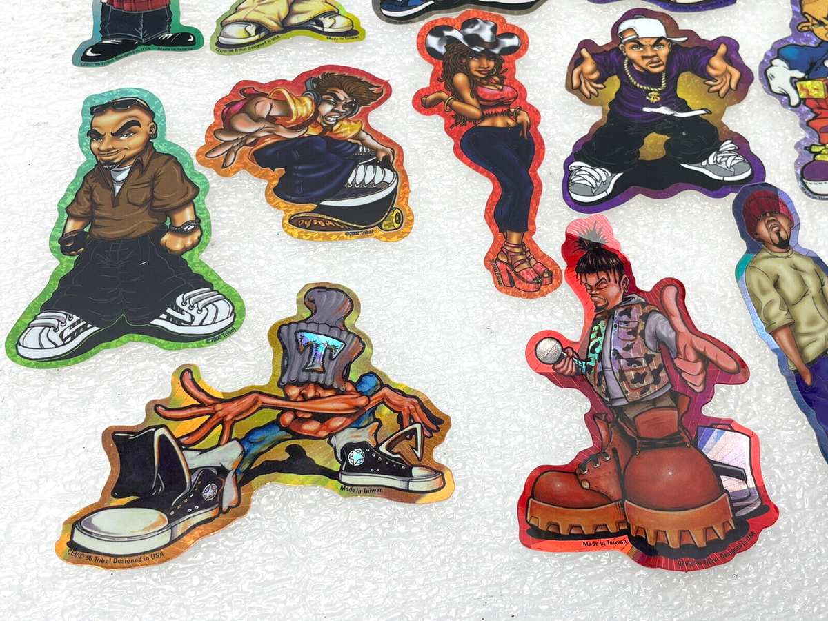 LOT OF 20 VENDING MACHINE STICKERS 1998 2000 TRIBAL BROWN 2005 CEI