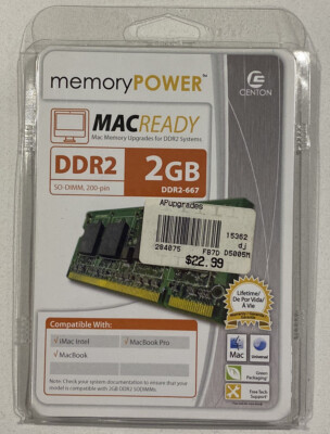 Memory Power MACReady COMPUTER RAM 2GB DDR2-667 New