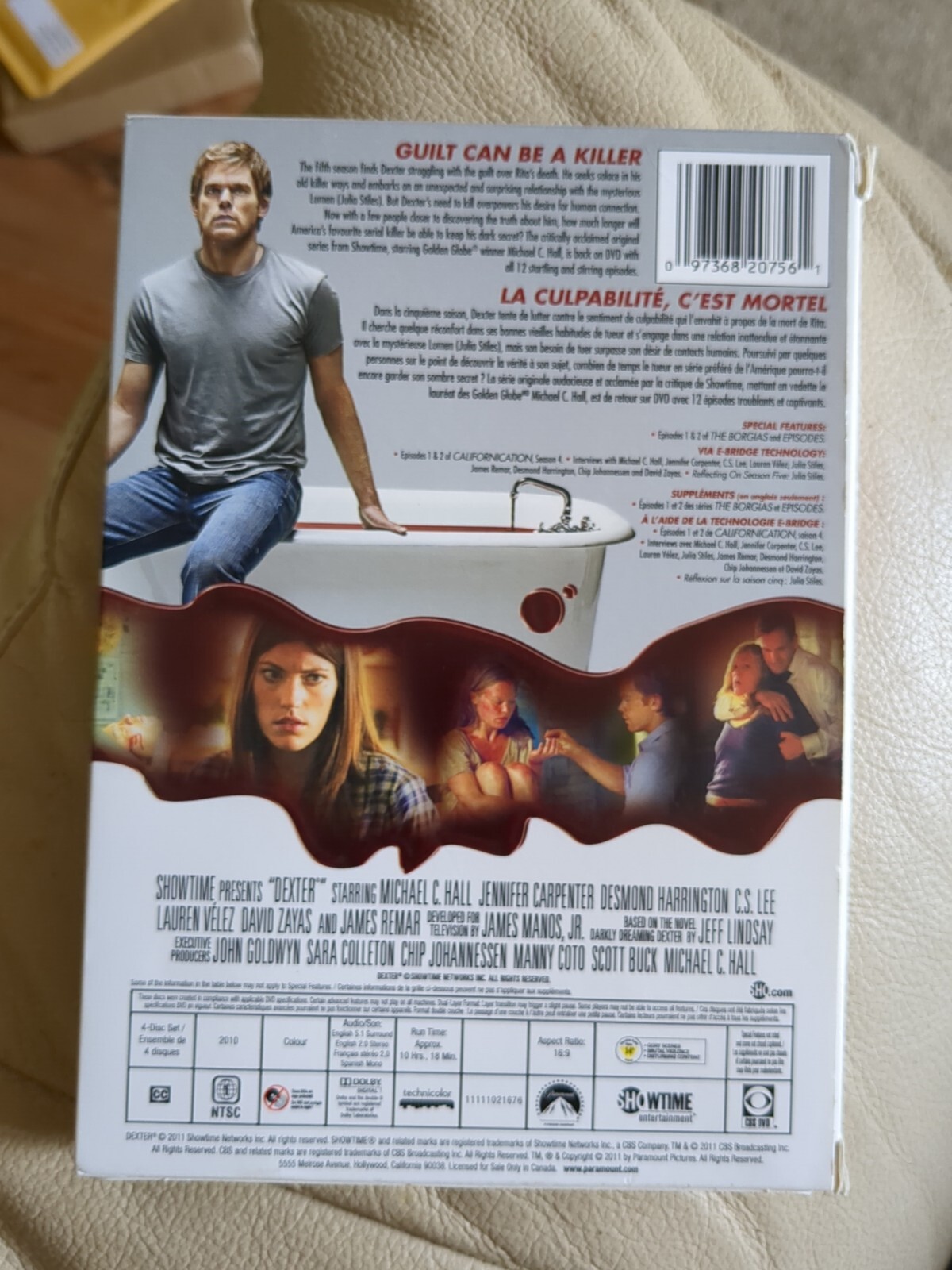 Dexter: The Complete Fifth Season (DVD, 2011, Canadian)