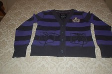 Playlife, Cardigan corto donna, righe  viola e nero, vedi misure, usato