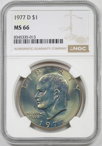 1977-D $1 NGC MS 66 Eisenhower IKE Dollar