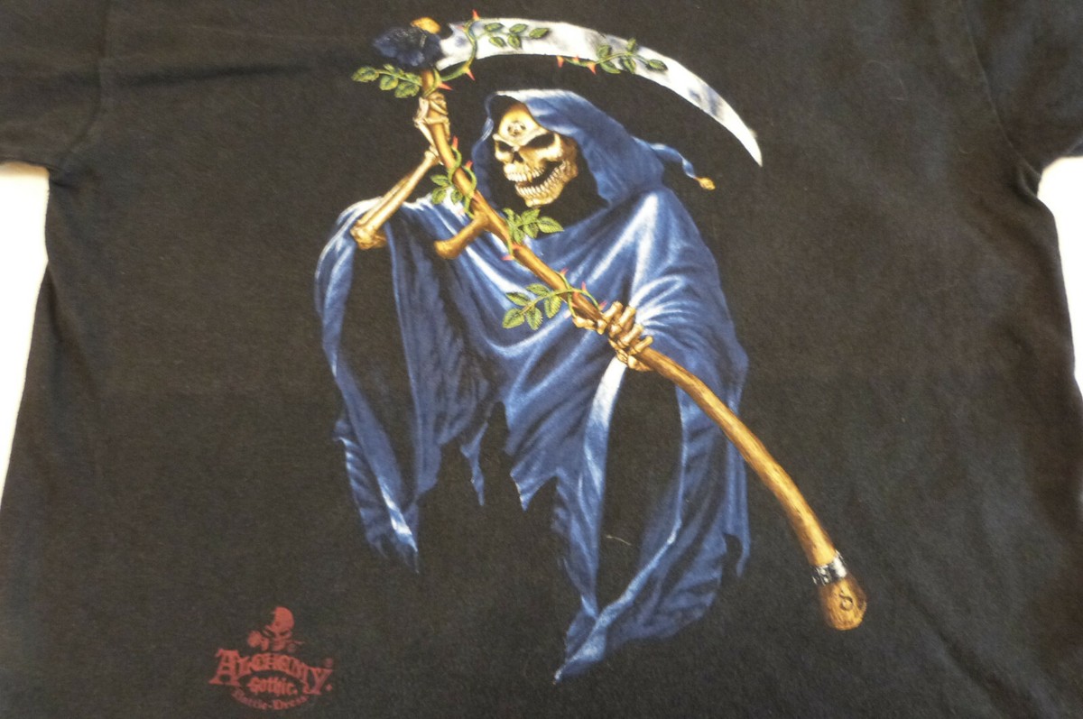 ALCHEMY GOTHIC GRIM REAPER 1995 SHIRT SCREEN STARS AUTHENTIC