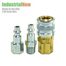 3 pcs Heavy Duty Quick Coupler Air Hose Connector Fittings 1/4 NPT I / M Style