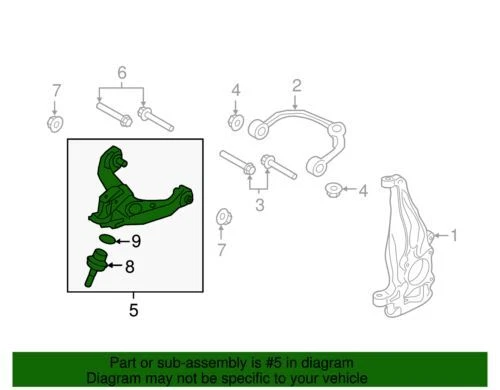 Conjunto de brazo de control de suspensión genuino Ford Expedition 1998-2023 JL1Z-3078-B Foto 2 de 2
