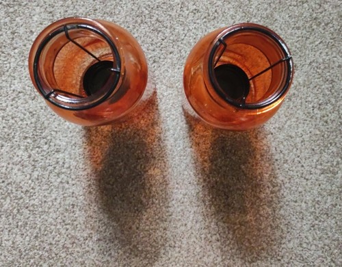 Halloween Little Monsters Tealight Lantern Jars Orange Glass Light Up Ornaments - Picture 10 of 11