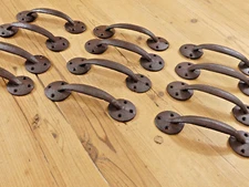 12 Cast Iron Antique Style Barn Handles Gate Pull Shed Door Handles Rustic Iron