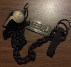 Alcatraz Jailer Key Whistle Chain Set Lot Patina Jail Prison Collector Decor