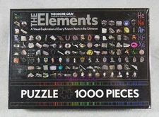 THE ELEMENTS-Periodic Table Atom Theodore Gray 1000 pc Jigsaw Puzzle 34 X 16 NEW