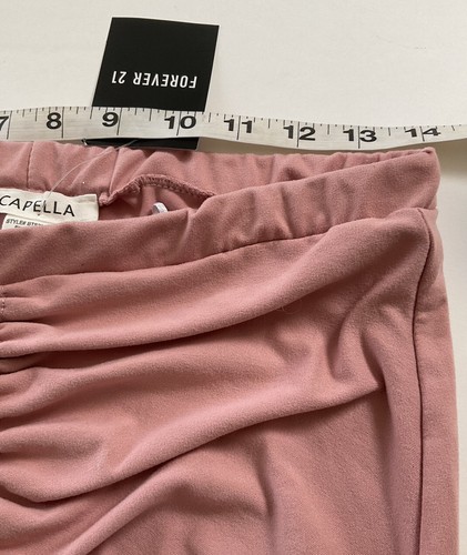 Form fitting skirt With Gathering Front Pink - Picture 3 of 5