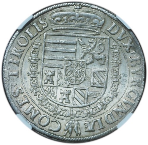 1564-95 Austria Hall Archduke Ferdinand Thaler MS63 NGC Stunning Preservation - Picture 6 of 7