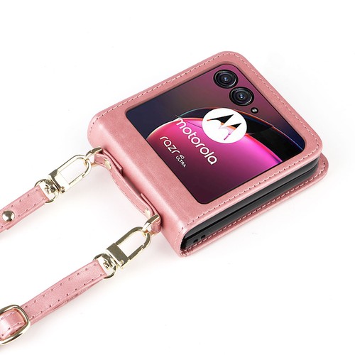 For Motorola Razr/Razr+ 2025 Slim PU Leather Card Holder Crossbody Wallet Case - Picture 39 of 52