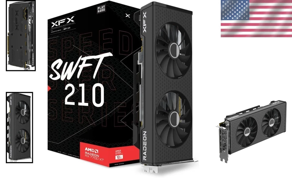 Next-Gen AMD Radeon RX 7700 XT Graphics Card with 8K Support and 18GHz Memory - Image 2 of 4