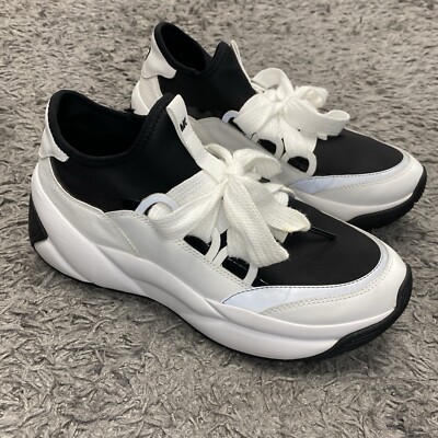 Michael Kors Sparta Trainer Shoes Womens 11M Chunky Platform  White/Black MK