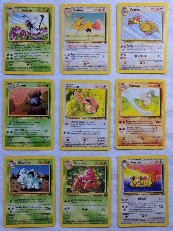 Pokemon Jungle & Fossil Trading Cards TCG ● RARE, Uncommon & Common ● NEAR MINT+