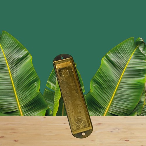 Beautiful Gold Tone Mezuzah Case " Windmill  " - No Scroll - - Imagen 3 de 3