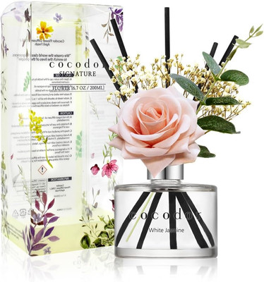 COCODOR Rose Flower Reed Diffuser/White Jasmine/6.7Oz/1Pack / Home Fragrance Sce