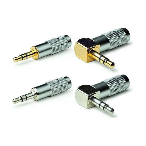 Oyaide P-3.5SRL Rhodium Plated 90° 3.5mm Mini Jack Plug