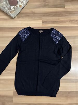 GDM Pullover Mit Pallietten Blau Wie Neu Größe XS