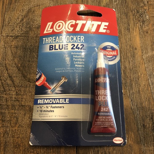 Loctite Threadlocker Blue 242 Nut/Bolt Locker 0.20 fl oz Metal
