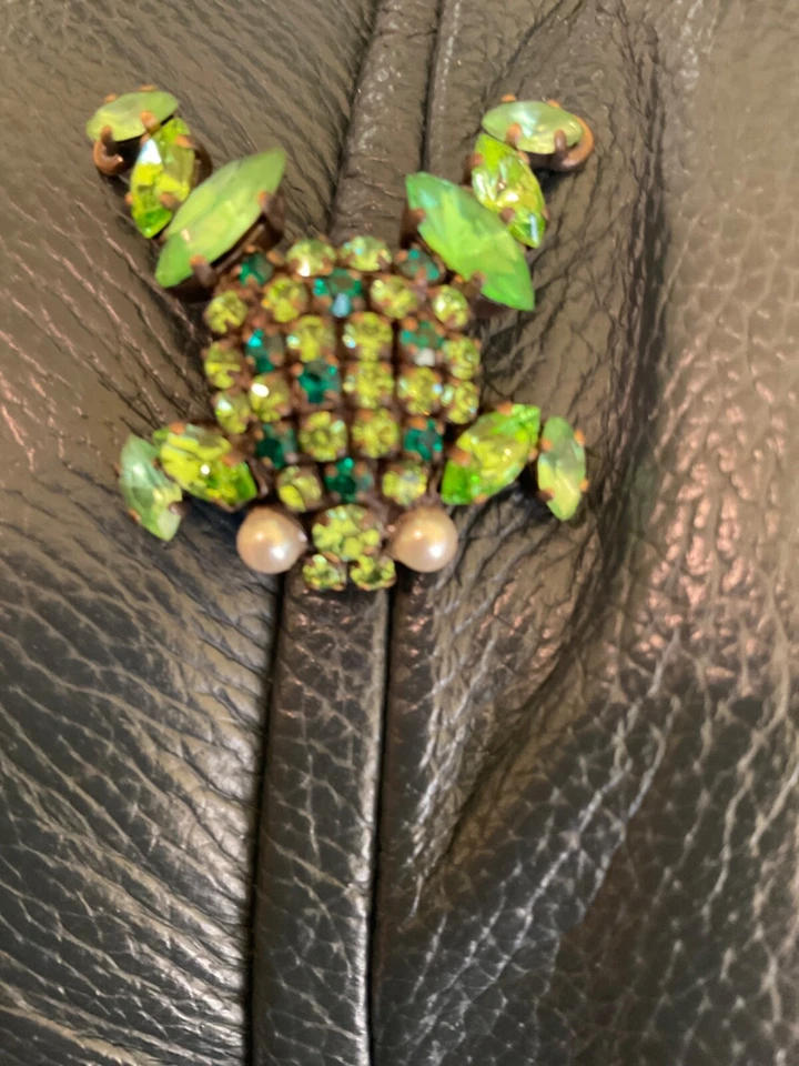 Rosa Templin Frosch Strass Anhänger Schmuckelement - Bild 2 von 3