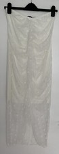 Strapless White Dress With Mesh Detail Size 12 £7