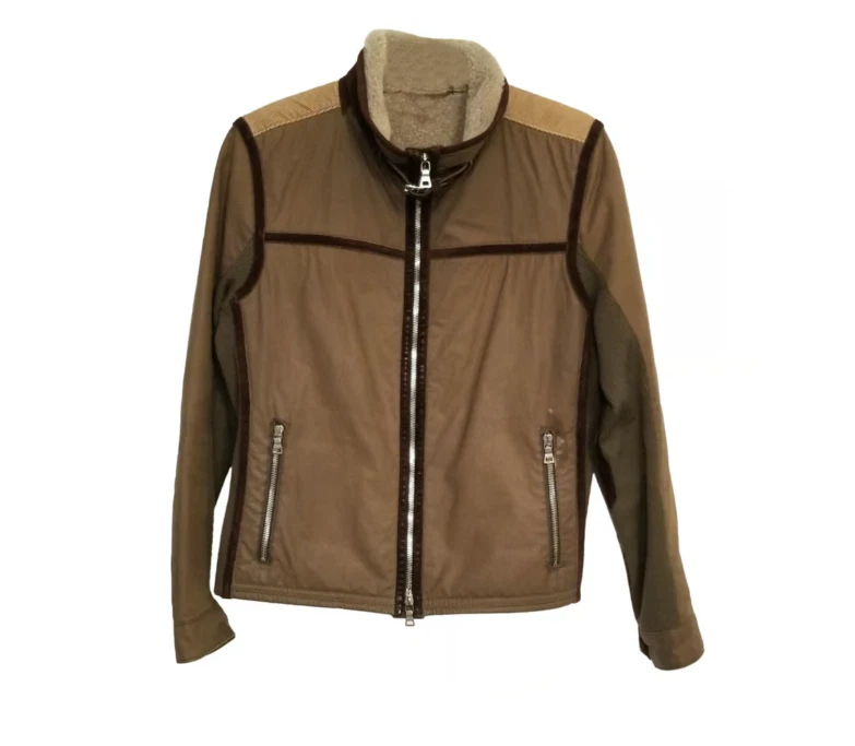 Prada 148155 Giacca Poliestere Verde Oliva con Toppe Gomito TAGLIA EU44 US12