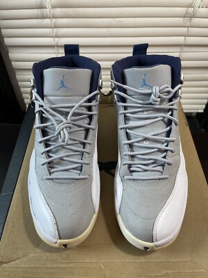 Air Jordan 12 Retro Grey University Blue Size 10.5 Decent  display picture 1