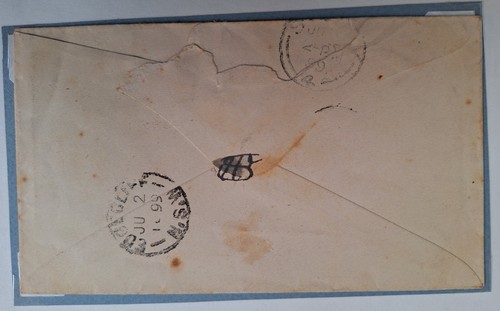 1899 New Caledonia Cover ties 4 stamps cancelled Noumea to Australia - Picture 3 of 3