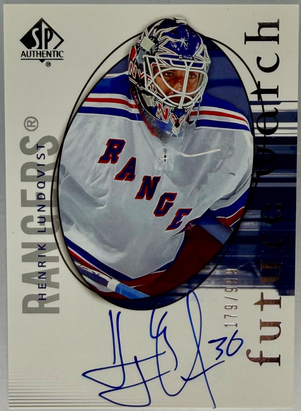 2005-06 SP Authentic Future Watch #171 Henrik Lundqvist Rookie Auto /999 HOF