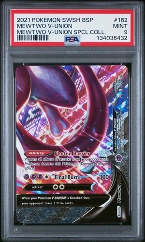 2021 Pokémon Mewtwo V-Union Set SWSH162 Mint PSA 9