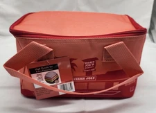 New Trader Joe's Peach/Pink Mini Insulated Tote Lunch Bags NWT