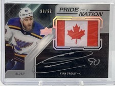 2019-20 SPx Ud Black Pride of a Nation Ryan O’Reilly Patch Auto #PNA-RO 98/99