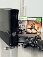 Microsoft Xbox 360 S 250GB Black Gaming Console - Tested - Bundle 4 Games