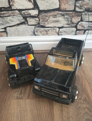 DIECAST TONKA BLACK PICKUP TRUCK BF GOODRICH & Jeep