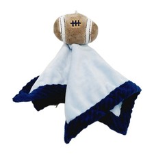 Security Blanket Football Carters Boy Baby Blue Brown Navy Plush 14" Sport Lovey