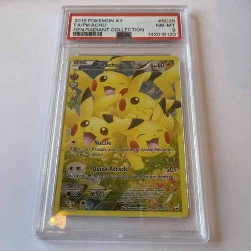 Pokémon Pikachu TCG RC29/RC32 Radiant Collection Generations PSA 8 NM-MT
