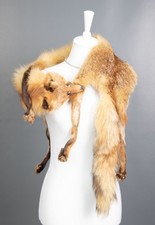 1681 US TARIFFS INCLUDED GLAMOROUS REAL RED FOX COAT FUR JACKET STOLE BEAUTIFUL