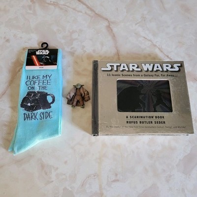 Star Wars a Scanimation 3d Book + Songs + Joda Lot Collectible Bundle 