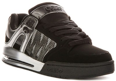 Osiris Pixel Technischer Skate Trainer Schnürschuhe Damen Schwarz-Silber UK 6-11
