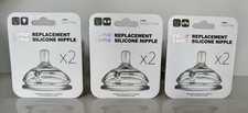 3 ComoTomo Replacement Silicone Nipples Slow, Medium  Fast Flow 2 of each