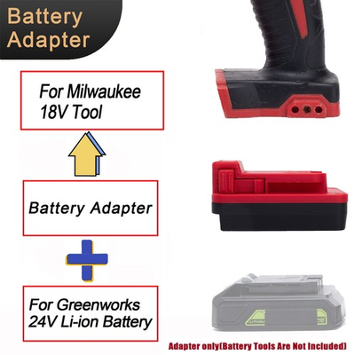 #ad #ad Adapter For Milwaukee 18V Power Tools To For Greenworks 24V Li ion Battery $28.99